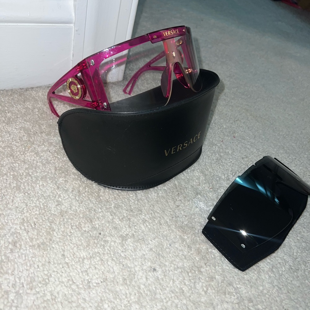 VERSACE VE 4393 GB1/1W WOMEN SHIELD SUNGLASSES